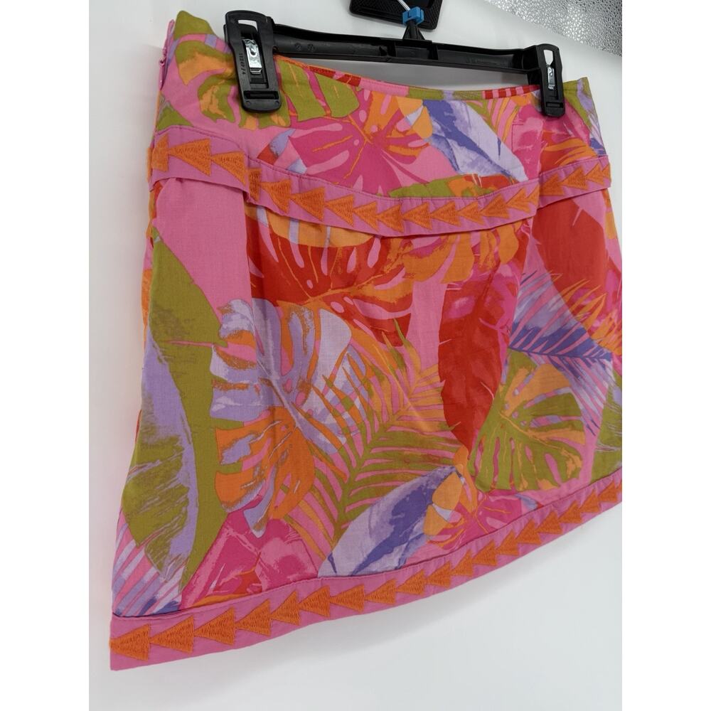 Vibrant Pink Tropical Mini Skirt - Picture 5 of 8